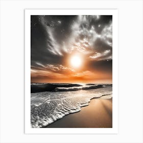 Sunset Over The Beach Art Print