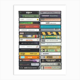 Britpop Singles Cassette Print Art Print