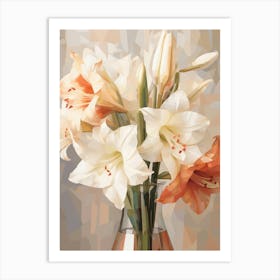 Amaryllis Flower Still Life Painting 3 Dreamy Art Print