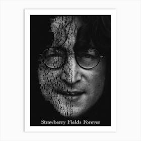 Strawberry Fields Forever The Beatles John Lennon Text Art Art Print