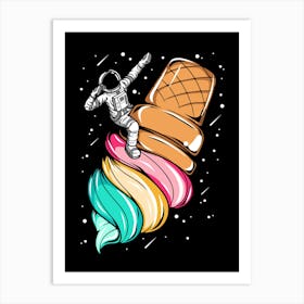 Ice Cream Astronaut Art Print