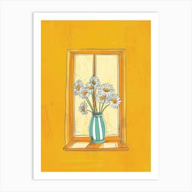 Daisies In A Vase 5 Art Print