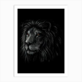 Lion Head Art Print