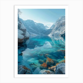 Blue Lake In The Mountains 1 Art Print