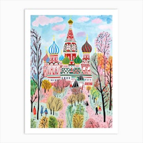 Moscow, Dreamy Storybook Illustration 4 Art Print
