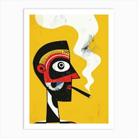 Man Smoking A Cigarette 2 Art Print