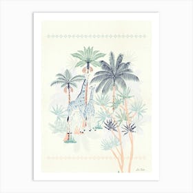 Giraffes In the Jungle Safair Art Print