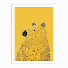 Yellow Wombat 2 Art Print