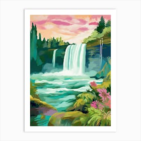 Niagara Falls Travel Painting Art Print