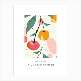 Cherries Le Marche Fermier Poster 3 Art Print