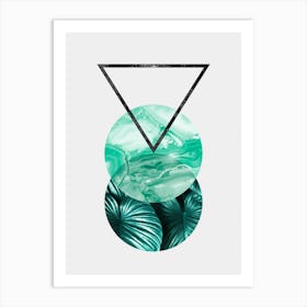 Geometric and botanical 1 Art Print