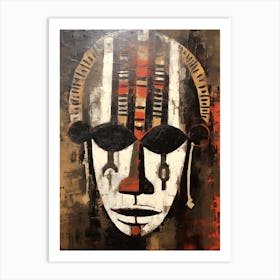 Artful Ancestry; Tribal Mask Reflections Art Print