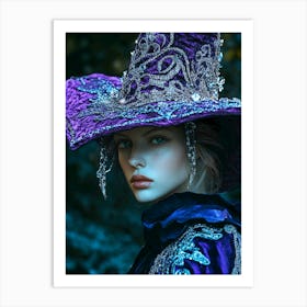 witch in purple Art Print