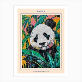 Panda Brushstrokes Poster 1 Art Print