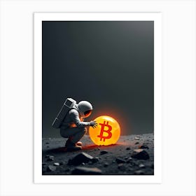 Bitcoin On The Moon 8 Art Print