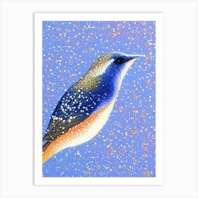 Swallow Pointillism Bird Art Print