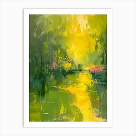 Abstract Of A Green Forest Art Print