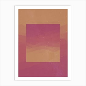 Minimal art abstract watercolor painting Sky on fire Art Print