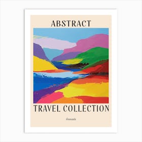 Abstract Travel Collection Poster Grenada 2 Art Print