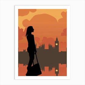 Silhouette Of London 1 Art Print