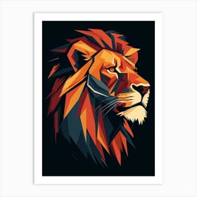 Lion Abstract Pop Art 10 Art Print