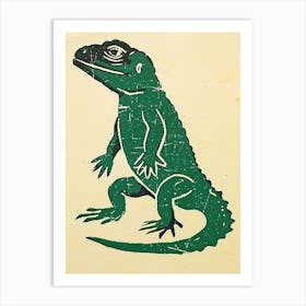 Bold Block Lizard 2 Art Print