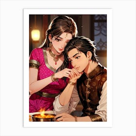 Indian Couple Art Print