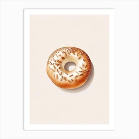 Toasted Bagel Marker Art 2 Art Print