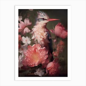 Kingfisher in a Garden Art Print