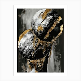 Gold And Black Canvas Print 73 Art Print