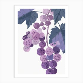 Grapes Close Up Illustration 2 Art Print