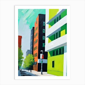 Business District In The Heart Of California Art Print