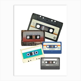 Cassette Tapes Art Print