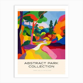 Abstract Park Collection Poster Parc De La Tete D Or Lyon France 2 Art Print