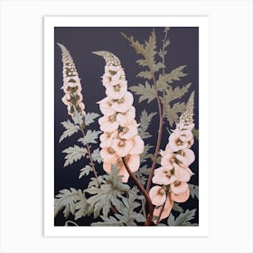 Flower Illustration Aconitum 1 Art Print