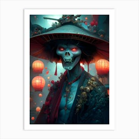 Asian Skeleton Art Print