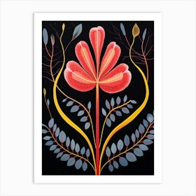 Kangaroo Paw 4 Hilma Af Klint Inspired Flower Illustration Art Print