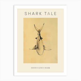 Isistius Genus Shark Vintage Illustration 5 Poster Art Print