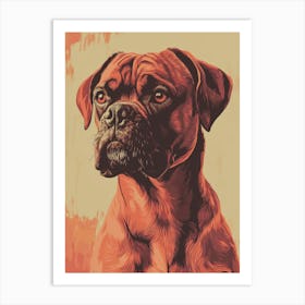 Boxer Dog.Generated AI. Wall Art Print 1 Art Print