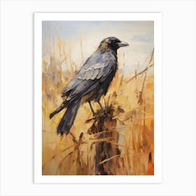 Bird Painting Raven 4 Art Print