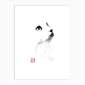 Cat In White Art Print