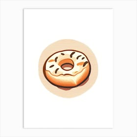 Bagel On Picnic Blanket Marker Art 1 Art Print