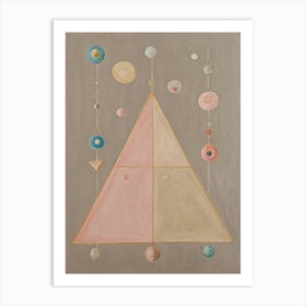 Triangle And Bubbles Art Print