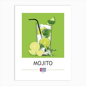 Mojito Cocktail Art Print