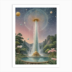 Cosmic Fountain Art Print