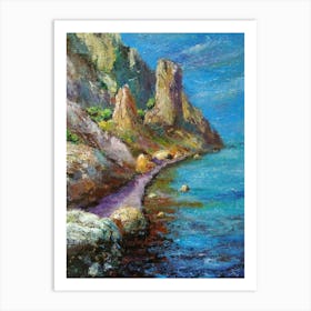 Cliffs By The Sea Art Print