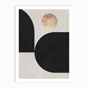 Geometry with gold 1 Art Print