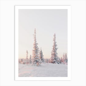 Arctic Snowy Sunrise Art Print