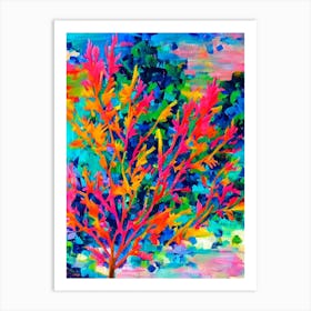 Acropora Horrida Vibrant Painting Art Print