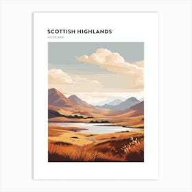 Scottish Highlands Scotland 4 Hiking Trail Landscape Poster Art Print